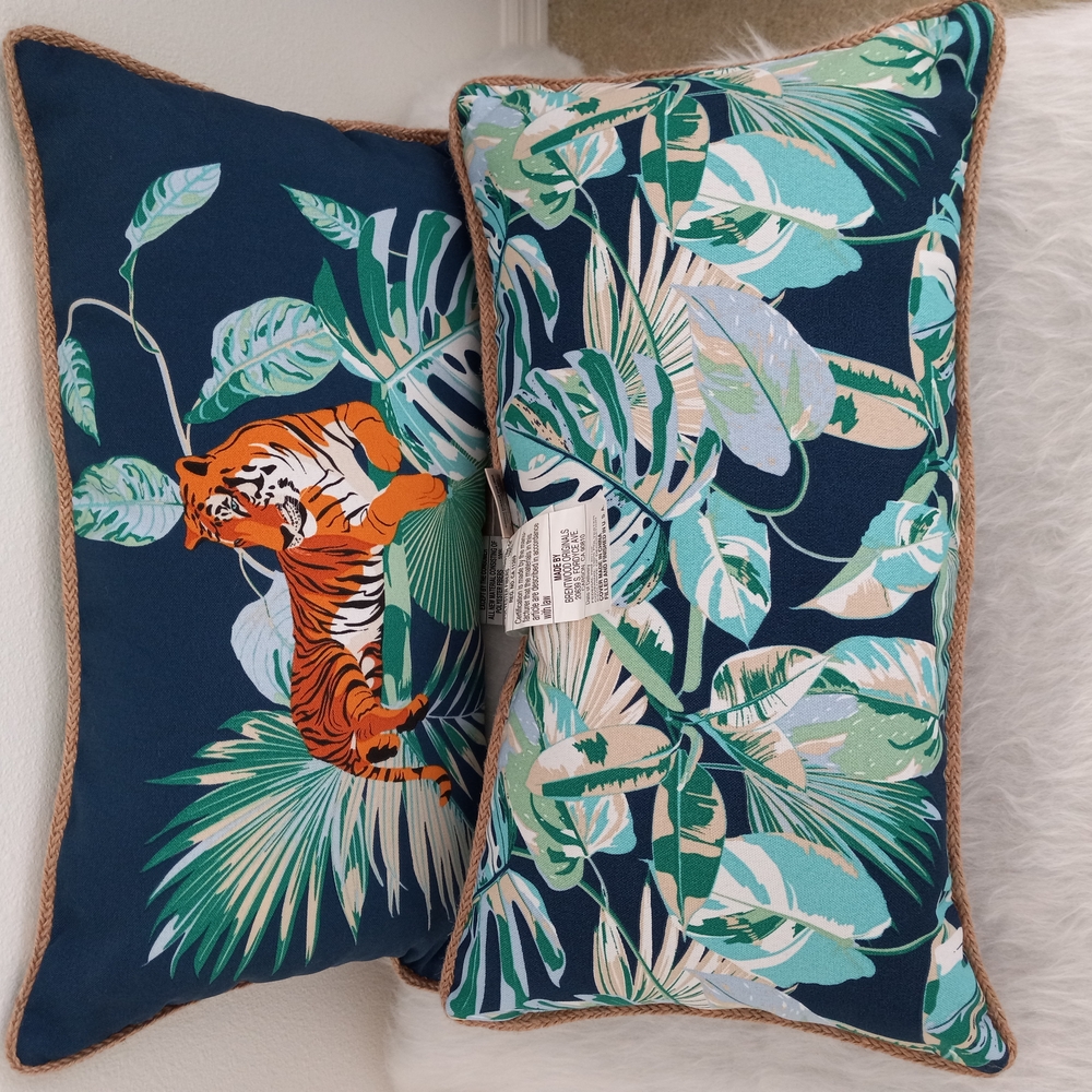Allen + Roth Tropical Tiger Decorative Pillows - Picture 3 of 7